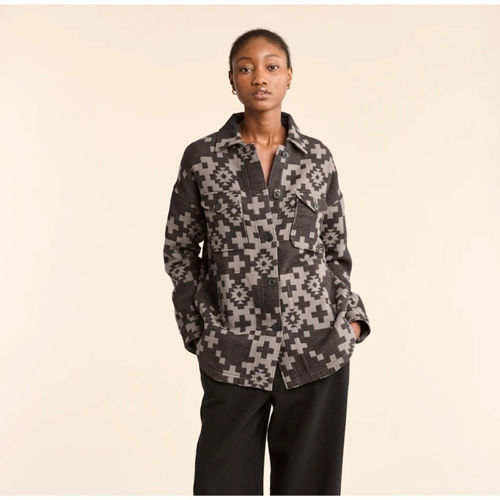 Pendleton Women's Doublesoft Shirt Jacket Charcoal Tossed Size Small NEW